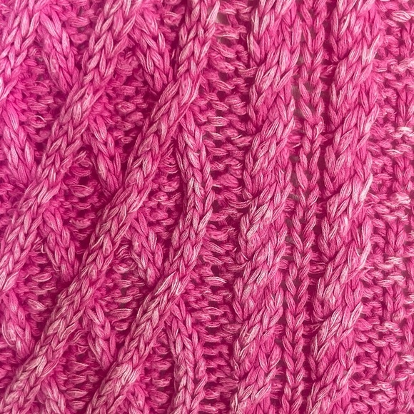 Free people sweater dress pink cable knit long sleeve pullover tunic size xs - Picture 5 of 8